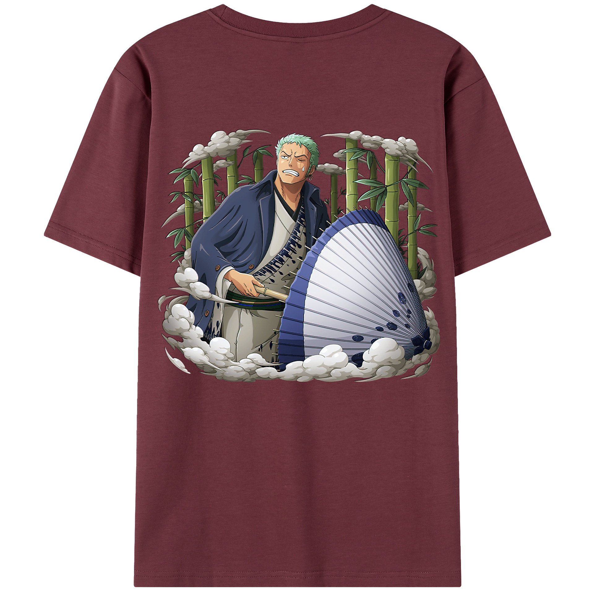 ワンピース ロロノア・ゾロ ONE PIECE Roronoa Zoro 綿100％半袖Tシャツ（背面プリント）